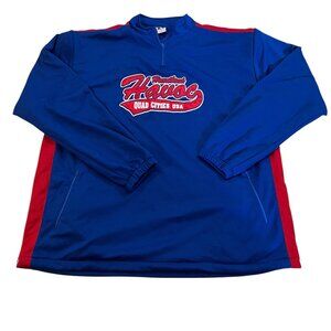 1/4 Zip Jacket Quad Cities USA Heartland Havoc Baseball Team Size XXL Blue Red